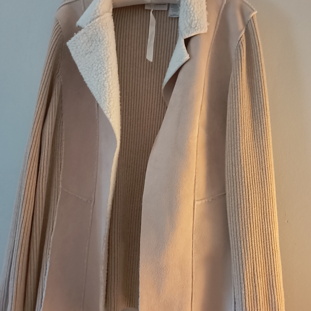 Alfred Dunner Cream Jacket with White Accents
